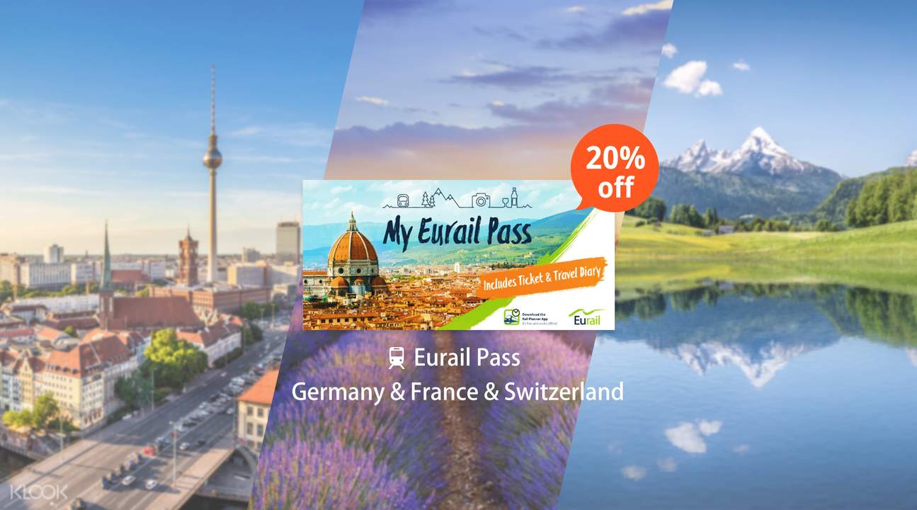 [Year End Sale] Eurail Pass for Germany, France & Switzerland (5, 6, 8